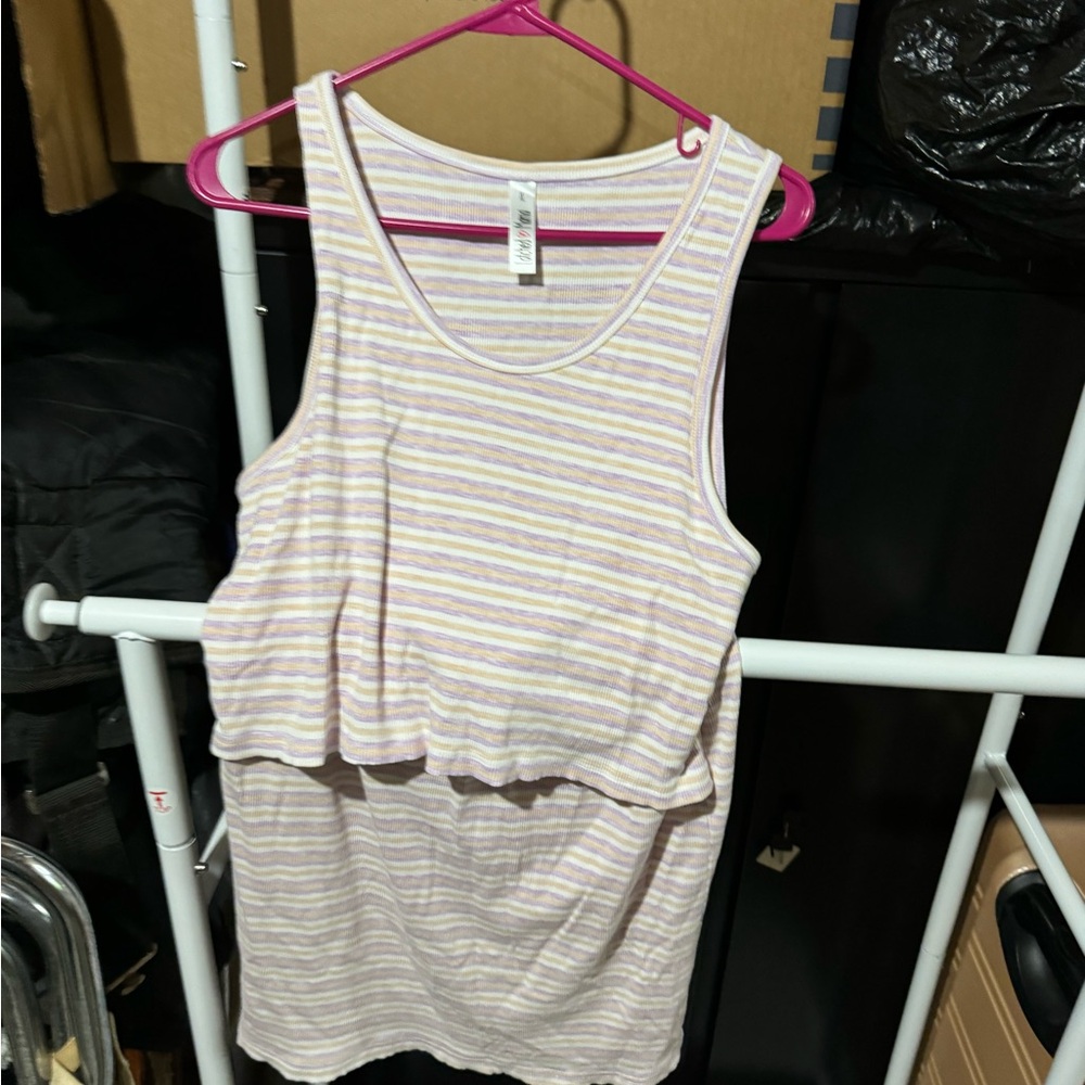 Latched Mama XL tank ribbed.